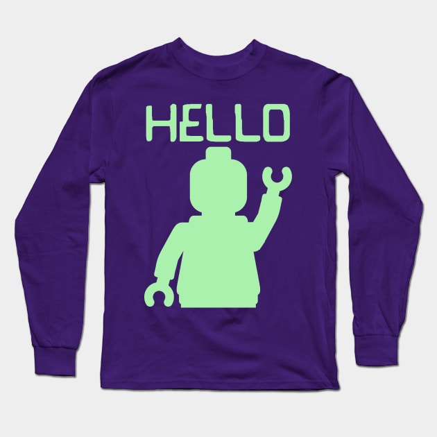 Minifig Hello Long Sleeve T-Shirt by ChilleeW